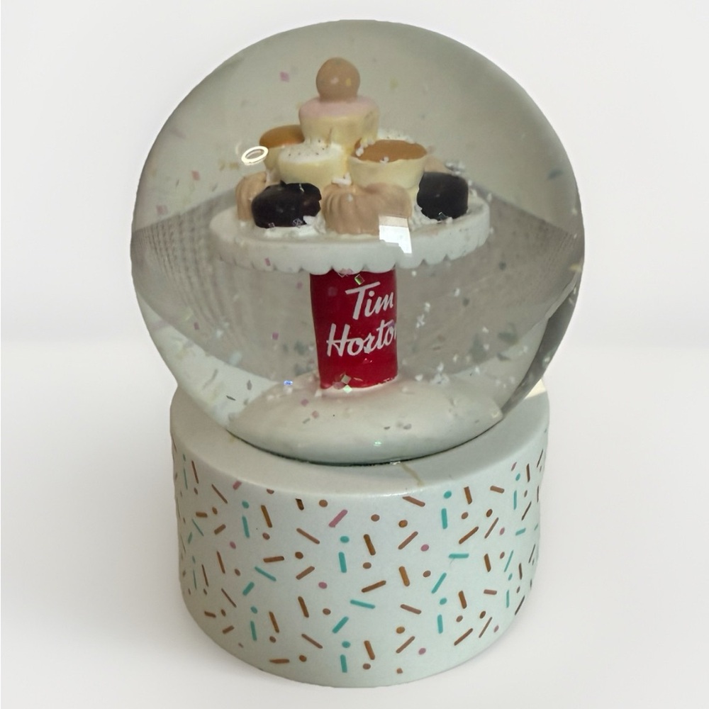Tim Hortons Coffee & Donut Snow Globe with Sprinkles Base 2024